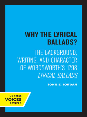 cover image of Why the Lyrical Ballads?